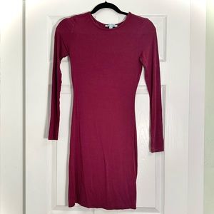 Long Sleeve Body-Con Mini Dress